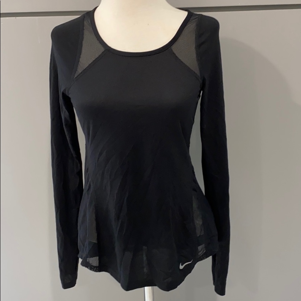 Nike Dri-Fit Mesh Long Sleeve Workout Top Xs